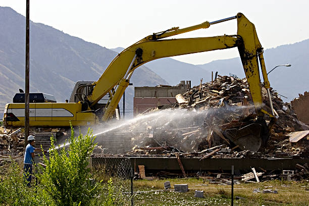 Demolition of a Building. stock photo
