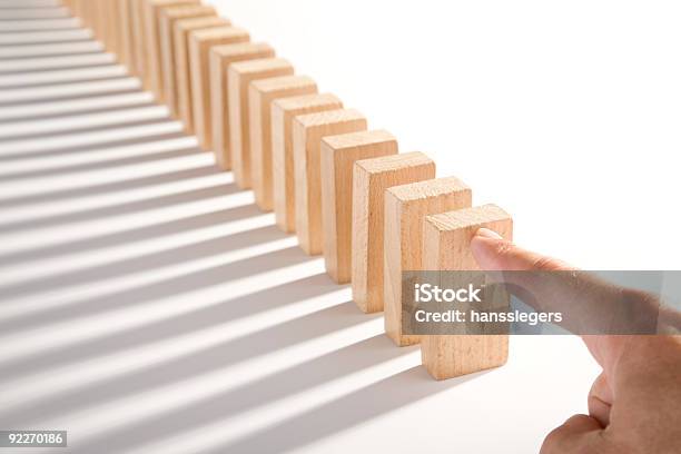 Action Reaction Stock Photo - Download Image Now - White Background, Domino Effect, Impact