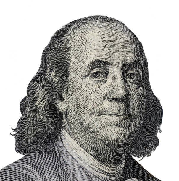 istock Benjamin Franklin. Qualitative portrait from 100 dollars banknote  Clipping path included 922705350