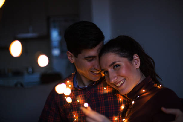 istock A happy couple is having fun in the apartment 922708988