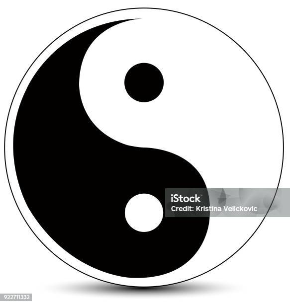 Yin Yang Icon Stock Illustration - Download Image Now - Yin Yang Symbol, Black Color, Circle