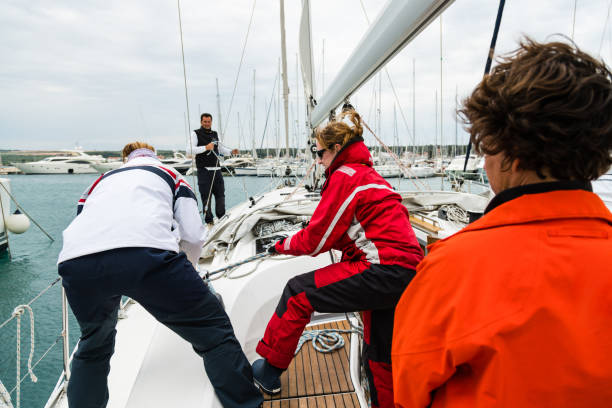 istock Rear View of Three Women on Sailing Boat 922713964