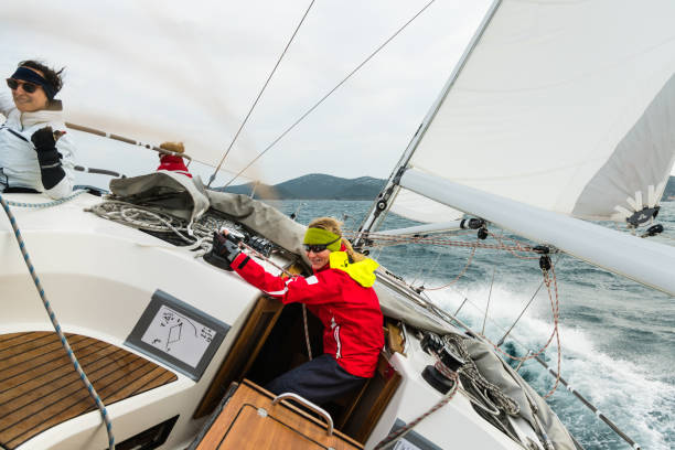 istock Group of People Sailing on Rough Sea 922714014