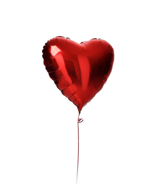 istock Single big  red heart balloon object for birthday isolated 922716334