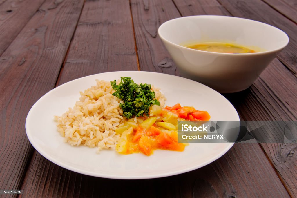Red bean sauce with wild rice on a table Red bean sauce with wild rice on a wooden table Appetizer Stock Photo