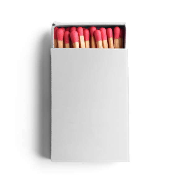 istock Top view of opened blank matchbox isolated on white background 922717476