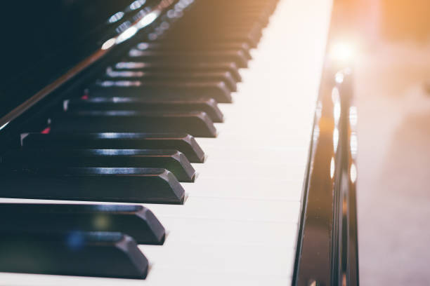 istock Piano keyboard background musical instrument 922721176