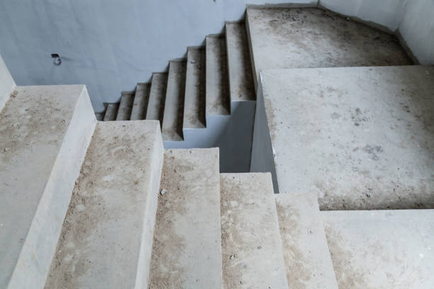 istock house construction concept with cement concrete stair 922721500