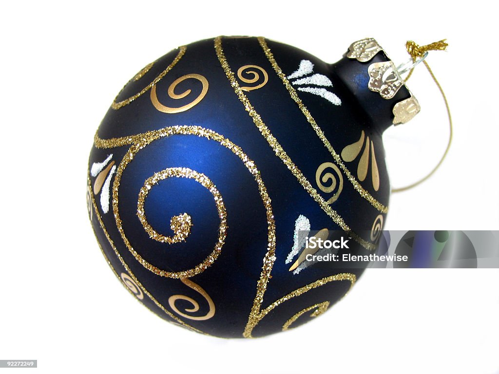 Palla di Natale blu - Foto stock royalty-free di Albero