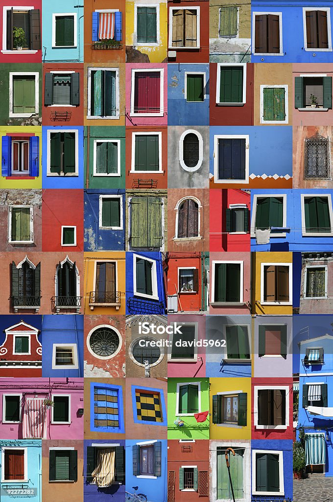 Insel Burano vor Venedig - Lizenzfrei Architektur Stock-Foto