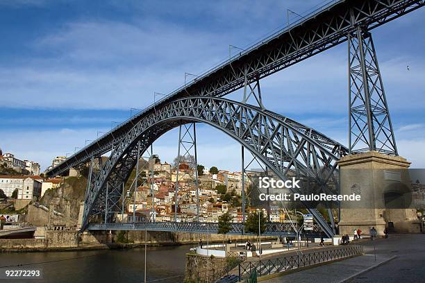Oporto View With D Luis Bridge Stock Photo - Download Image Now - Bridge - Built Structure, Porto - Portugal, Arch Bridge