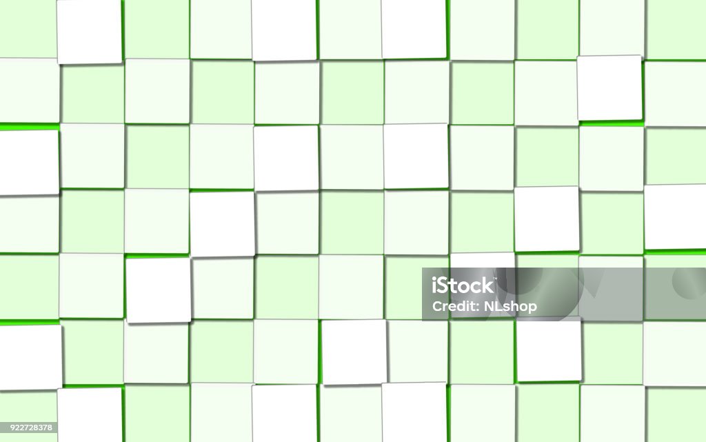 Abstract Background with Cubic Light Green Blocks Abstract stock illustration