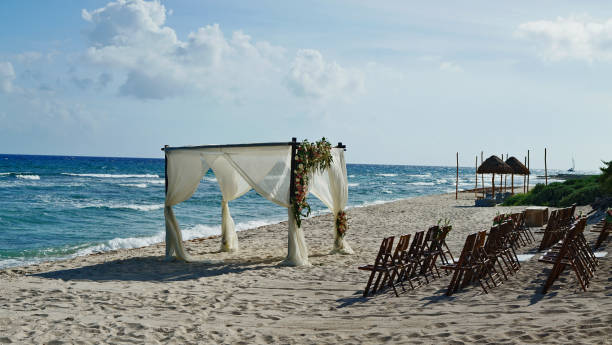 istock Wedding on the beach in Cancun mexico 922728930