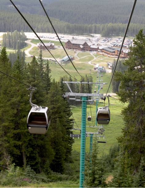 istock Gondola Rising Up The Mountain In The Summertime 922729322