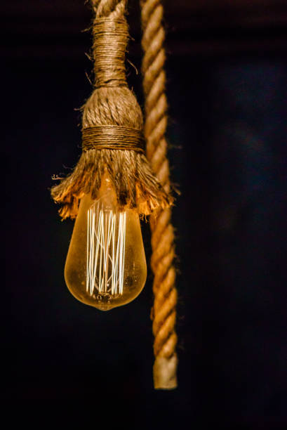 istock Chandelier from Rope, Nice decoration lightning bulb 922732314
