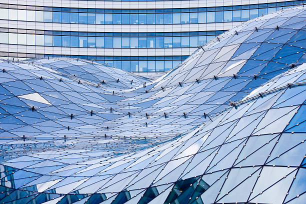 istock Glass roof in modern building 92273630