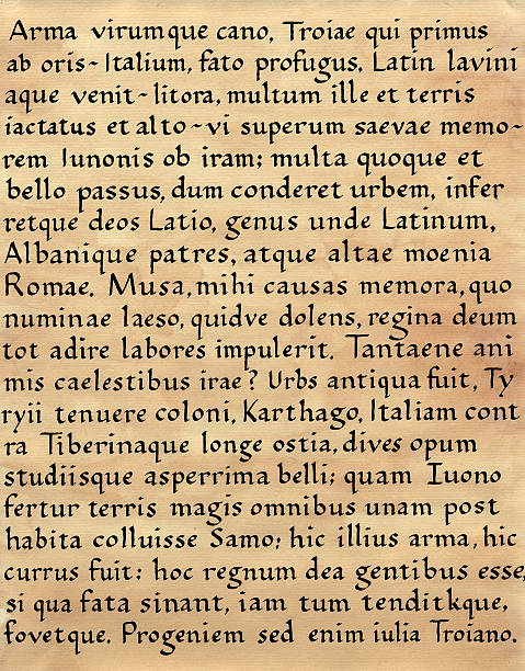 latin kaligrafia (z virgil's aeneid - ancient rome text latin script roman zdjęcia i obrazy z banku zdjęć