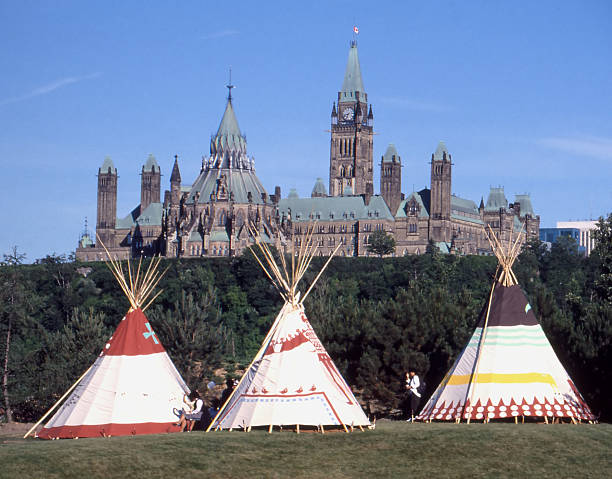 Parliament Teepees stock photo