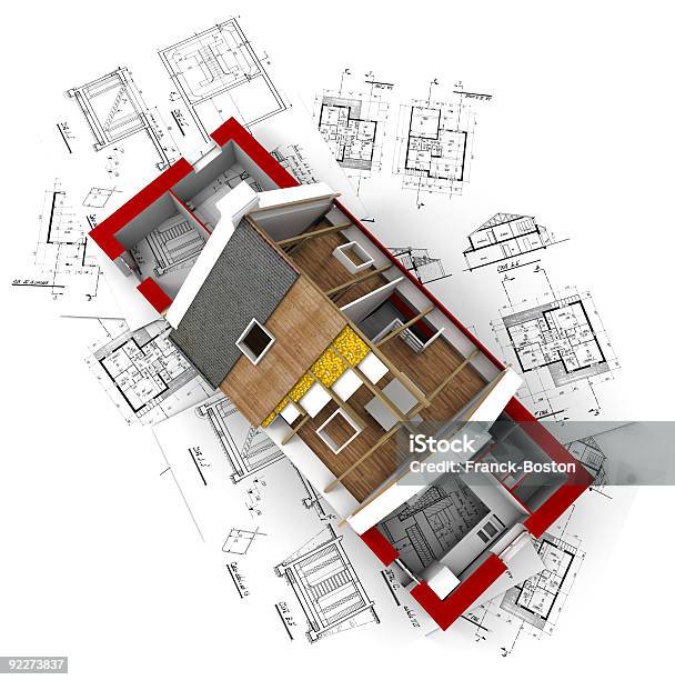 Foto de Vista Aérea De Um Arquiteto Projectos Roofless Assembleia Em Vermelho e mais fotos de stock de Casa