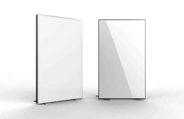 istock Double side advertising light box reinforced frame less lighted sign box. 3d render illustration. 922739056