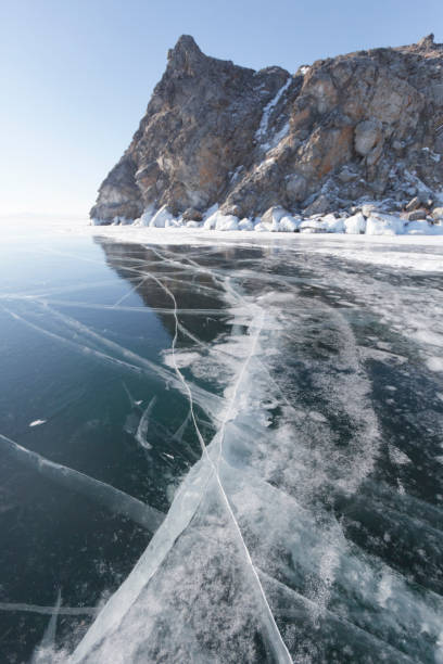 istock Cracks in ice. Lake Baikal landscape 922739374