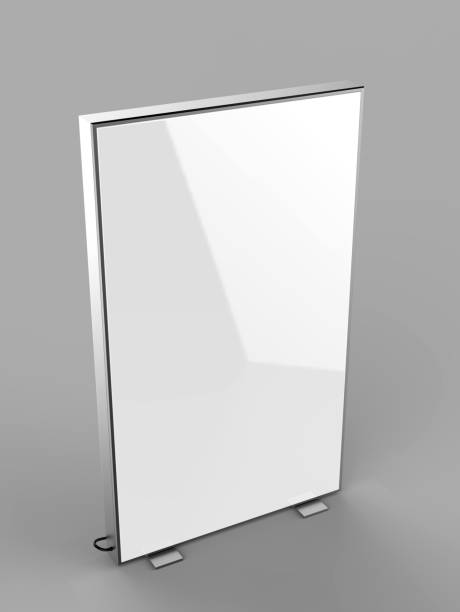 istock Double side advertising light box reinforced frame less lighted sign box. 3d render illustration. 922739492