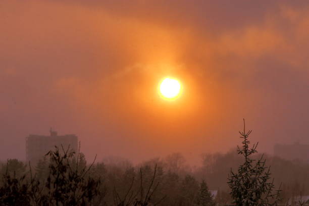 istock A snowy minus 5 degree world, the sunset sun 922742450