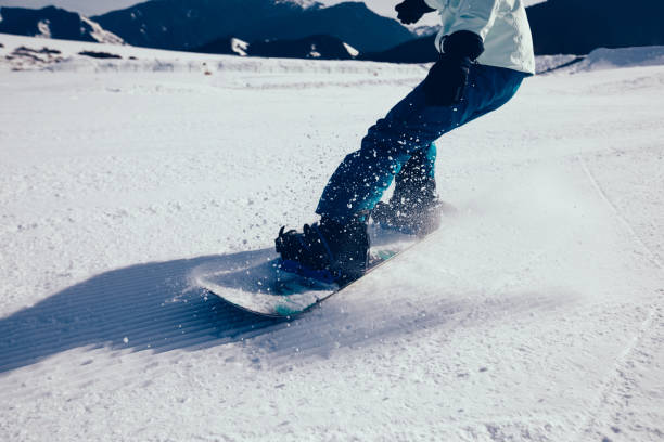 istock snowboarding legs in winter mountains 922743464