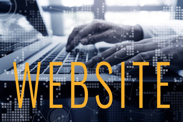 istock Website digital marketing concept with male using computer laptop 922744520