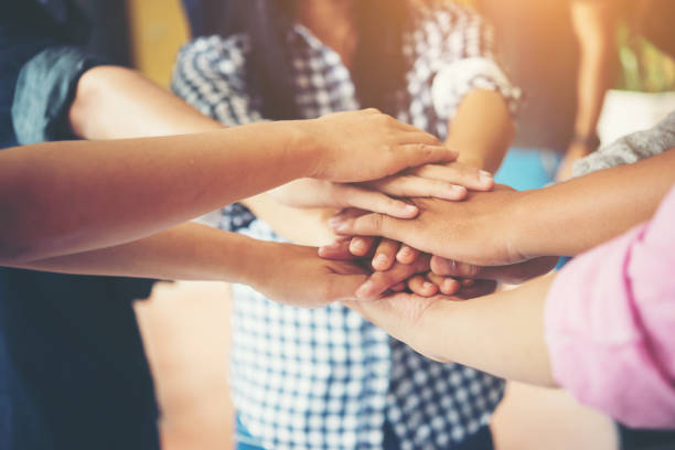 istock Teamwork togetherness collaboration, business teamwork concept.