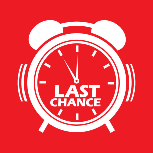 Last chance label vector art illustration