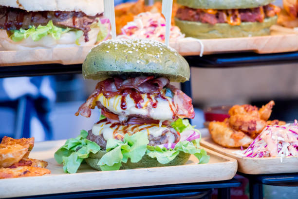 istock hamburger on street market 922746280