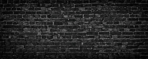 istock black brick wall of panoramic view in high resolution 922746766