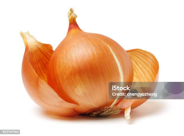 Fresh Onion Bulb Isolated On White With Clipping Path Stock Photo - Download Image Now