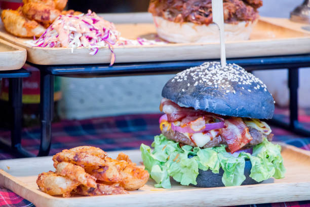 istock hamburger on street market 922750072