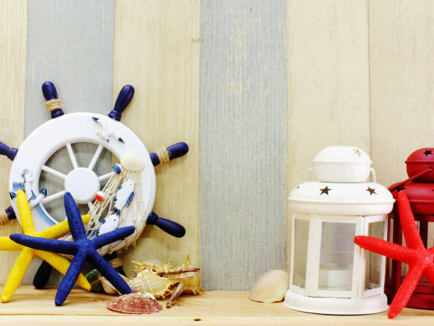 istock nautical concept with marine life style objects with space background 922750160