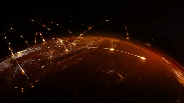istock 3D rendering abstract of world network, internet and global connection concept 922751620