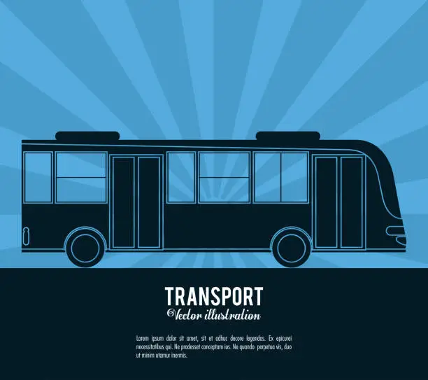 Vector illustration of transport bus vehicle design