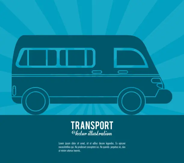 Vector illustration of transport van vehicle design