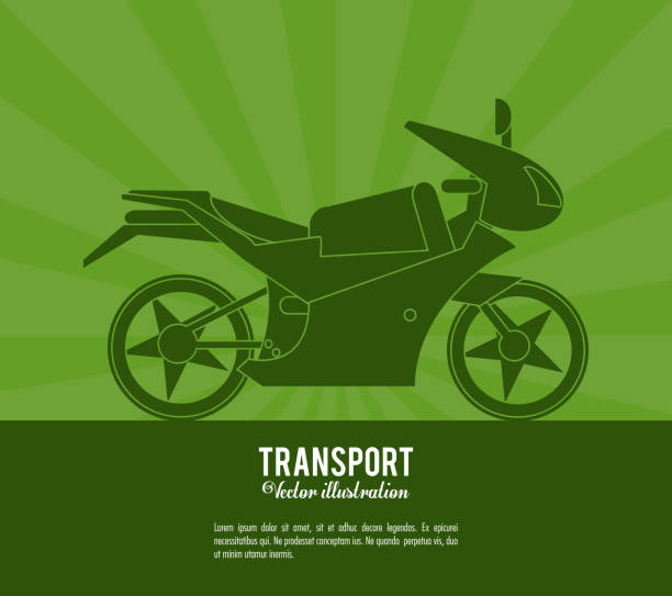 projekt pojazdu motocyklowego transport - symbol journey icon set street stock illustrations