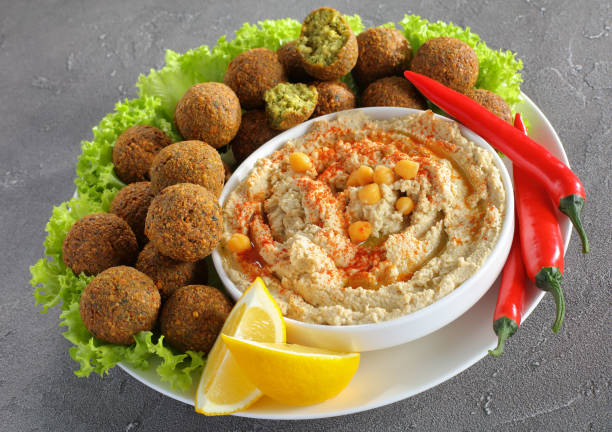 tasty falafel balls on a platter