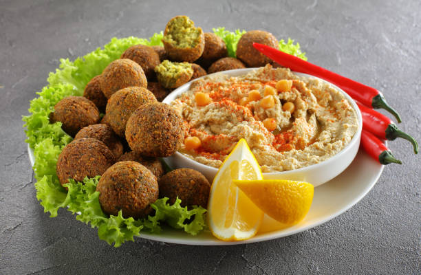 istock falafel on plate with homemade hummus 922752564