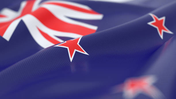 drapeau néo-zélandais - new zealand flag photos photos et images de collection