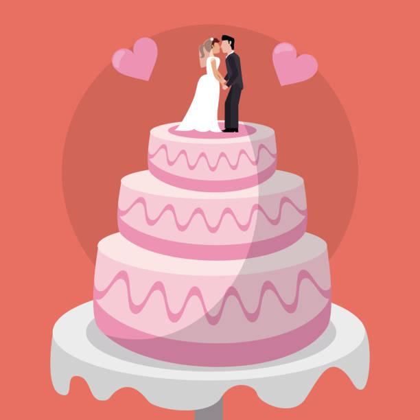 kuvapankkikuvitukset aiheesta makea kakku pari nukkeja häät - hääkakku