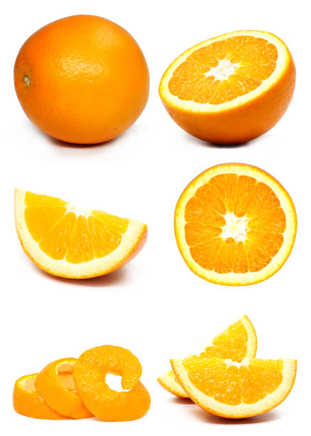 istock Juicy fresh orange isolated on white background 922754936