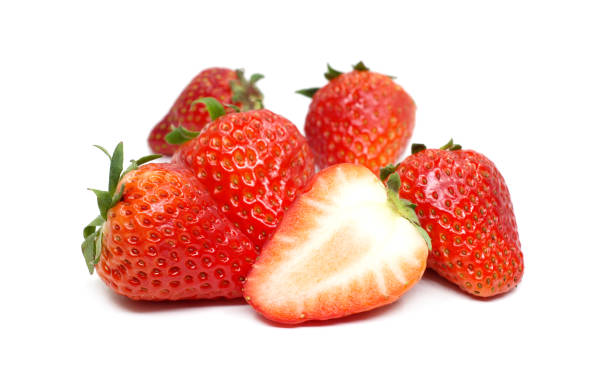 istock Strawberries close up on white background. 922755846