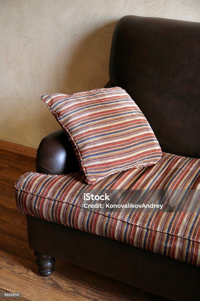 hotel, Sofa with pillow  Color Image Stock Photo