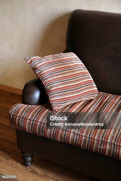 Hotel Sofa With Pillow Stock Photo - Download Image Now - Color Image, Comfortable, Cozy