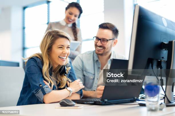 Group Of Business People And Software Developers Working As A Team In Office Stock Photo - Download Image Now