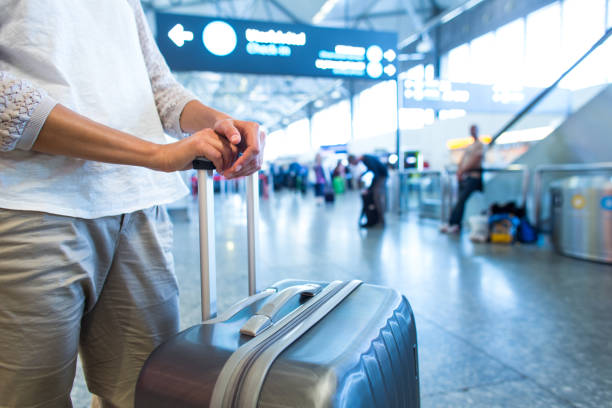 istock Young female passenger at the airport 922759432